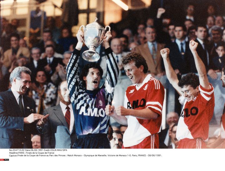 Finale de la Coupe de France 1991 au Parc des Princes. Victoire 1-0 de l'AS Monaco face à l'Olympique de Marseille. (COLIN MAX/SIPA / SIPA)