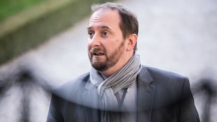 Christophe Arend arrive à l'Assemblée nationale, à Paris, le 14 novembre 2017. (MAXPPP)