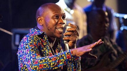 Seun Kuti avait 14 ans lors de la disparition de Fela Kuti. 
 (Alex Baillaud/IP3 PRESS/MAXPPP)