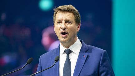 Yannick Jadot, candidat EELV à l'élection présidentielle, à Paris, le 27 mars 2022. (VIRGINIE SEILLER / HANS LUCAS / AFP)