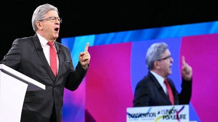 Jean-Luc Mélenchon au parc des expositions de Villepinte (Seine-Saint-Denis), le 16 mars 2024.