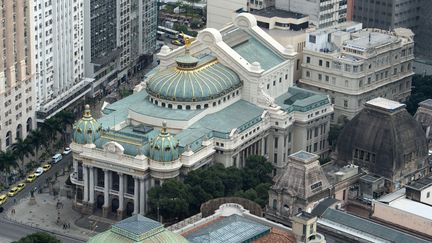 Vue aérienne du Théâtre municipal de Rio de Janeiro (29 juillet 2016) (SEBASTIAN KAHNERT / DPA / SIPA)