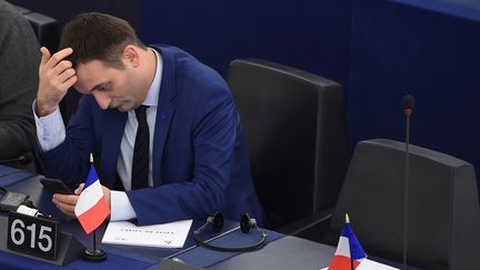 Florian Philippot, le 14 mars 2017, à Strasbourg (Bas-Rhin). (FREDERICK FLORIN / AFP)