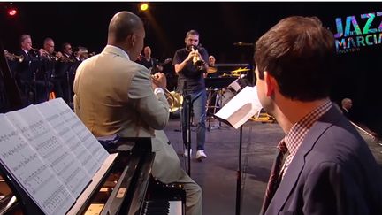 Ibrahim Maalouf et  Wynton Marsalis au festival Jazz in Marsiac
 (Capture d&#039;écran)