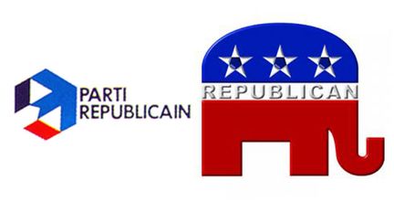 &nbsp; (Les logos du Parti Républicain en France et aux Etats-Unis©DR)