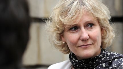 La d&eacute;put&eacute;e europ&eacute;enne UMP Nadine Morano, apr&egrave;s une r&eacute;union de son parti &agrave; Paris, le 27 mai 2014.&nbsp; (STEPHANE DE SAKUTIN / AFP)