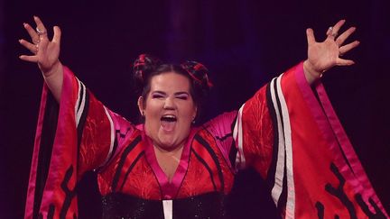 Netta Barzilai, représentante d'Israël, triomphe à la finale de l'Eurovision 2018.
 (Pedro Fiuza / NurPhoto/ AFP)