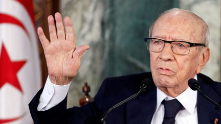 Le président tunisien, Béji Caïd Essebsi, le 8 novembre 2018 à Tunis (REUTERS - ZOUBEIR SOUISSI / X02856)