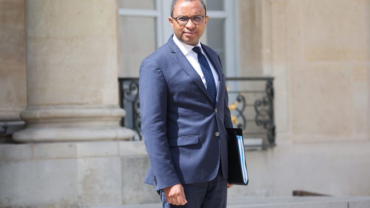 The Minister of Education Pap N'Diaye at the Elysee Palace, May 16, 2023. (LE PARISIEN / ARNAUD JOURNOIS / MAXPPP)