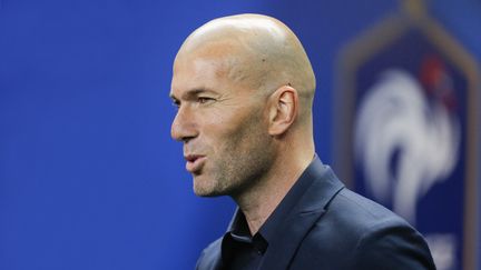 Zinedine Zidane lors d'un match France-Brésil au stade de France (Seine-Saint-Denis), le 26 mars 2015. (STEPHANE ALLAMAN / DPPI / AFP)