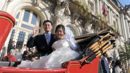 Mariage à la mairie de Tours le 10 octobre 2008 (AFP - ALAIN JOCARD)