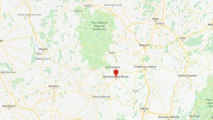 La&nbsp;maire de Montceau-les-Mines (Saône-et-Loire) a décidé, dimanche 4 novembre, d'instaurer un couvre-feu pour les mineurs après plusieurs incendies de voitures. (GOOGLEMAPS)