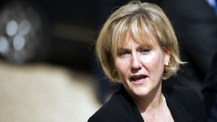 Nadine Morano &agrave; l'Elys&eacute;e, &agrave; Paris, le 9 mai 2012. (LIONEL BONAVENTURE / AFP)