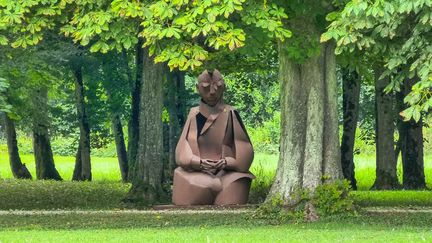 La sculpture "en méditation" actuellement exposée au château d'Ancy le Franc
 (Peter Meyers)