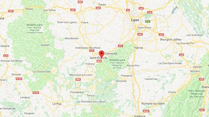 Saint-Etienne,&nbsp;dans le département de la Loire, en région Auvergne-Rhône-Alpes. (GOOGLE MAPS)