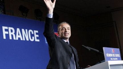 Jean-François Copé tient meeting à Paris, le 26 mai 2012. (AFP - Thomas Samson)