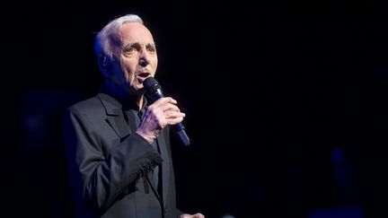 Charles Aznavour donne un concert à Barcelone (Espagne), le 20 avril 2018. (MAXPPP)