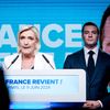 Marine Le Pen et Jordan Bardella, tête de liste du Rassemblement national pour les élections européennes, le 9 juin 2024 à Paris. (CHANG MARTIN / SIPA)