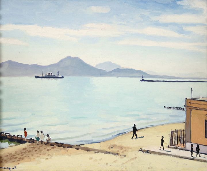 La plage au soleil, Albert Marquet - 1926. Huile sur toile (Collection particulière. Courtesy Brame & Lorenceau, Paris)