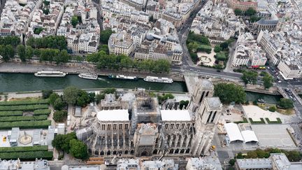 La cathédral Notre-Dame, le 14 juillet 2019. (KENZO TRIBOUILLARD / AFP)