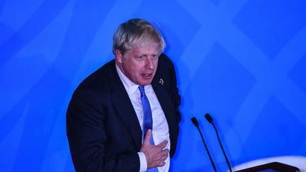 Boris Johnson à New York, le 23 septembre 2019. (STEPHANIE KEITH / GETTY IMAGES NORTH AMERICA / AFP)