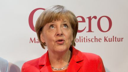 La chanceli&egrave;re allemande,&nbsp;Angela Merkel, le 27 ao&ucirc;t 2014 &agrave; Berlin. (JORG CARSTENSEN / DPA / AFP)