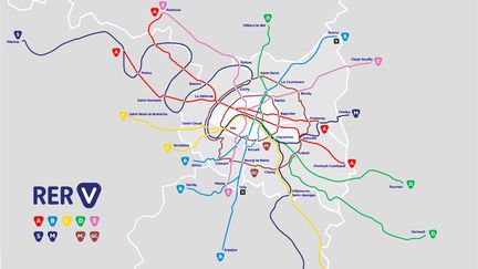 Le projet de "RER V". (COLLECTIF VELO ILE-DE-FRANCE)