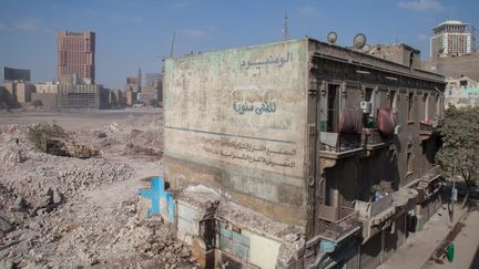 L'un des immeubles du triangle Maspero au Caire, menacé de destruction (Martin Roux)