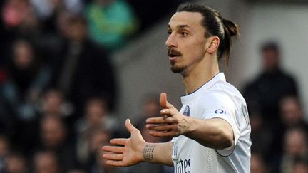 Zlatan Ibrahimovic a inscrit un doublé face à Bordeaux dimanche.  (NICOLAS TUCAT / AFP)