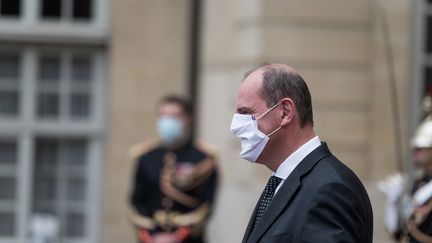 Jean Castex, à Matignon (Paris), le 24 août 2020. (NICHOLAS ORCHARD / HANS LUCAS / AFP)