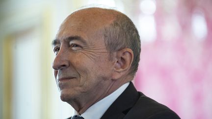 Gérard Collomb, le maire de Lyon et ex-ministre de l'Intérieur, pendant une conférence de presse à Lyon le 17 octobre 2018. (ROMAIN LAFABREGUE / AFP)