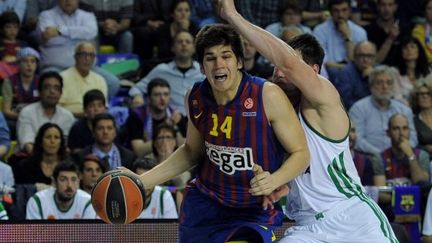 Le Montenegrin Todorovic en action pour le Barça (LLUIS GENE / AFP)