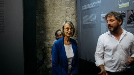 La ministre de la Culture Françoise Nyssen visite le mémorial du camp des Milles à Aix-en-Provence (Bouches-du-Rhône), le 23 août 2018. (THEO GIACOMETTI / HANS LUCAS)