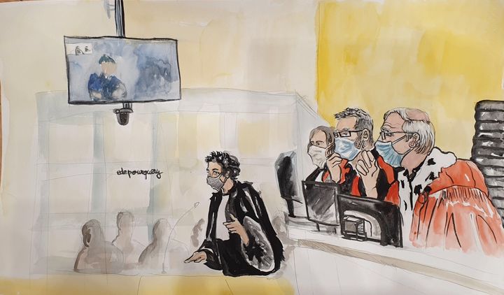 L'avocate d'Ali Rizat Polat, Isabelle Coutant-Peyre, le 23 octobre 2020 au procès des attentats de janvier 2015, à Paris. (ELISABETH DE POURQUERY / FRANCEINFO)