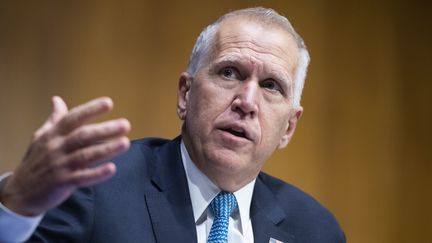 Le sénateur républicain de Caroline du Nord Thom Tillis, le 16 juin 2020 à Washington (Etats-Unis). (TOM WILLIAMS / AFP)