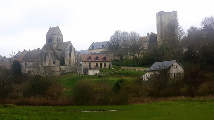 Le village de Droizy dans l'Aisne, en janvier 2020. (SEBASTIEN BAER / RADIO FRANCE)