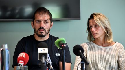 Jalil et Valérie Narjissi, le 27 août 2024, à Agen (Lot-et-Garonne). (MAXPPP)