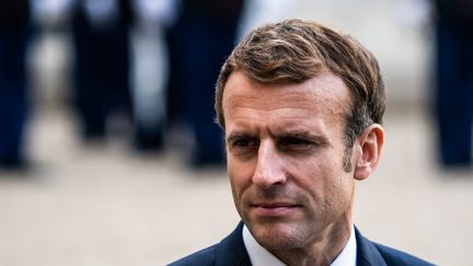 Emmanuel Macron à l'Elysée, à Paris, le 3 novembre 2021.&nbsp; (XOSE BOUZAS / HANS LUCAS / AFP)