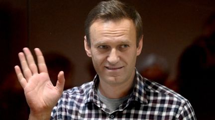 L'opposant russe Alexeï Navalny au tribunal de Moscou (Russie), le 20 février 2021. (KIRILL KUDRYAVTSEV / AFP)