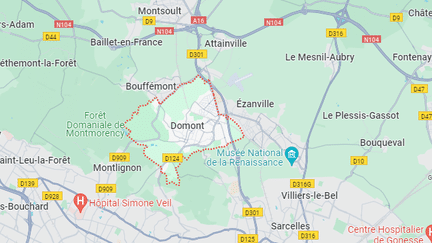 Les communes de Domont et d'Ezanville (Val-d'Oise). (GOOGLE MAPS)