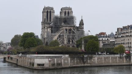 La cathédrale Notre-Dame de Paris après l'incendie, le 16 avril 2019. (BERTRAND GUAY / AFP)