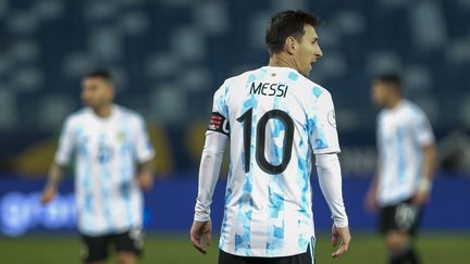 Lionel Messi face à la Bolivie le 28 juin lors du premier tour de la Copa America 2021.&nbsp; (GIL GOMES / AGIF / AFP)