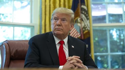 Le président des Etats-Unis Donald Trump lors d'une réunion à la Maison Blanche, à Washington DC, le 4 septembre 2019.&nbsp; (STEFANI REYNOLDS / CONSOLIDATED NEWS PHOTOS / AFP)