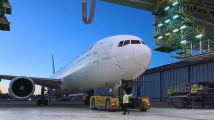 Les avions sont inspectés de fond en combe par des techniciens spécialisés.&nbsp; (FRANCE 2)