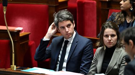 Gabriel Attal à l'Assemblée nationale à Paris, le 7 février 2024. (MIGUEL MEDINA / AFP)