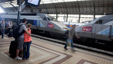 Des passagers &agrave; la gare de Bordeaux (Gironde), le 9 juillet 2012. (LOIC VENANCE / AFP)