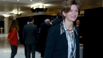 Isabelle Kocher au ministère de l'Economie et des Finances, le 7 janvier 2020 à Paris. (ERIC PIERMONT / AFP)