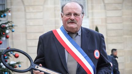 Le secrétaire général de l'Association des maires ruraux de France (AMRF), Michel Fournier, le 14 janvier 2019 à l'Elysée. (LUDOVIC MARIN / AFP)