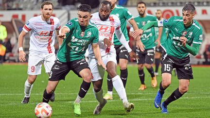 Le Sedanais Amilcar Silva lors du match de National face à Nancy, le 15 novembre 2022. (CEDRIC JACQUOT / MAXPPP)