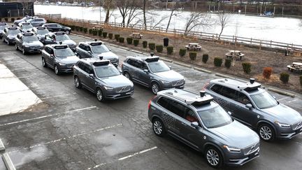 Modèles de voiture autonome testés par Uber en Pennsylvanie (Etats-Unis), en mars 2018. (MAXPPP)